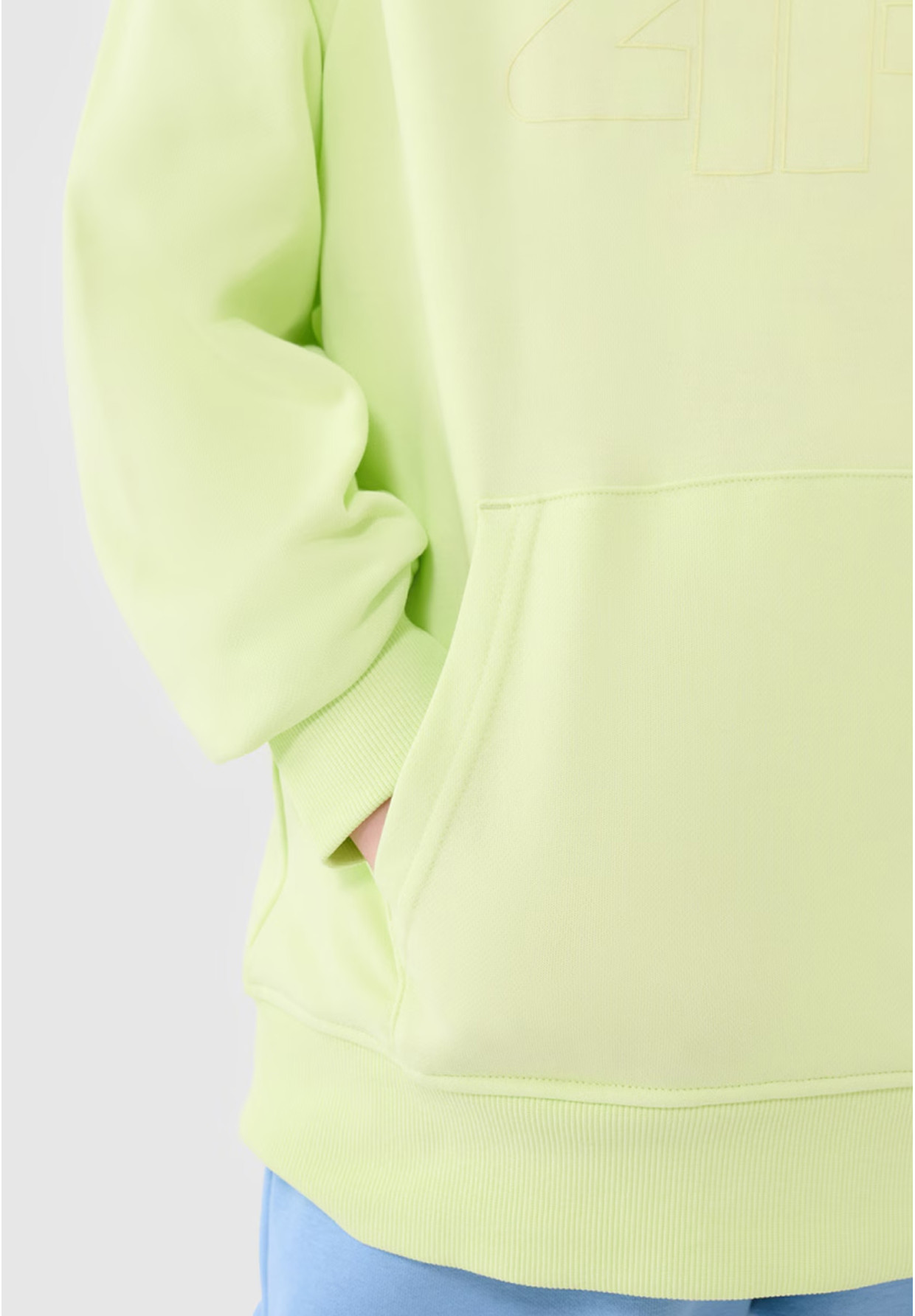 Bluza Chłopięca 4F z Kapturem Oversize Zielona 4FJWSS25TSWSM1712