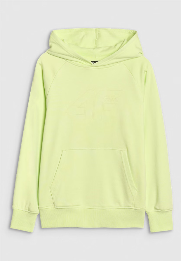 Bluza Chłopięca 4F z Kapturem Oversize Zielona 4FJWSS25TSWSM1712