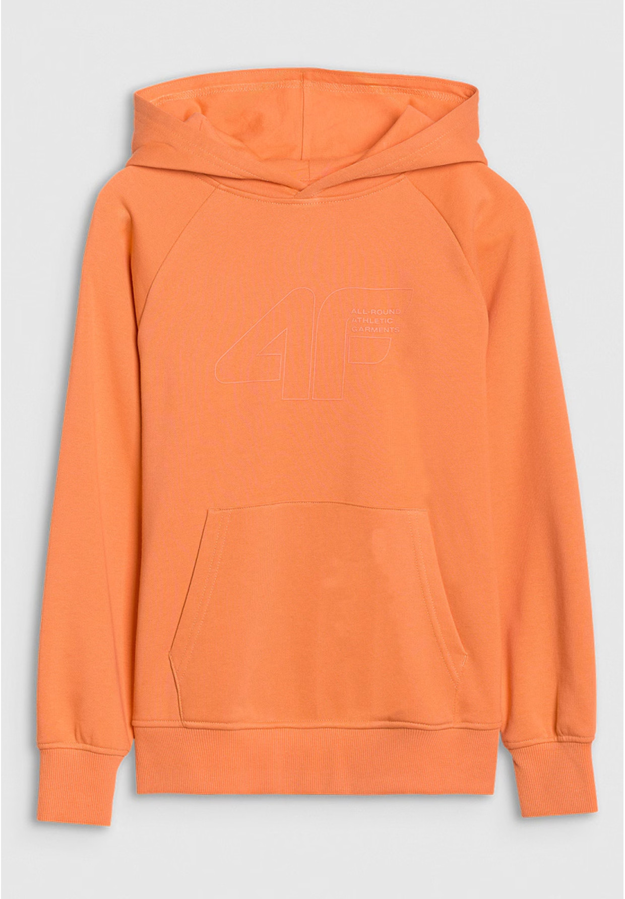 Bluza Chłopięca 4F z Kapturem Oversize Pomarańczowa 4FJWSS25TSWSM1712