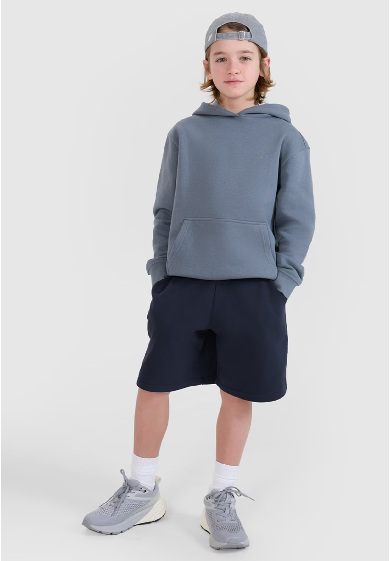 Bluza Chłopięca 4F Dresowa z Kapturem Oversize Turkusowa 4FJWSS25TSWSM1852