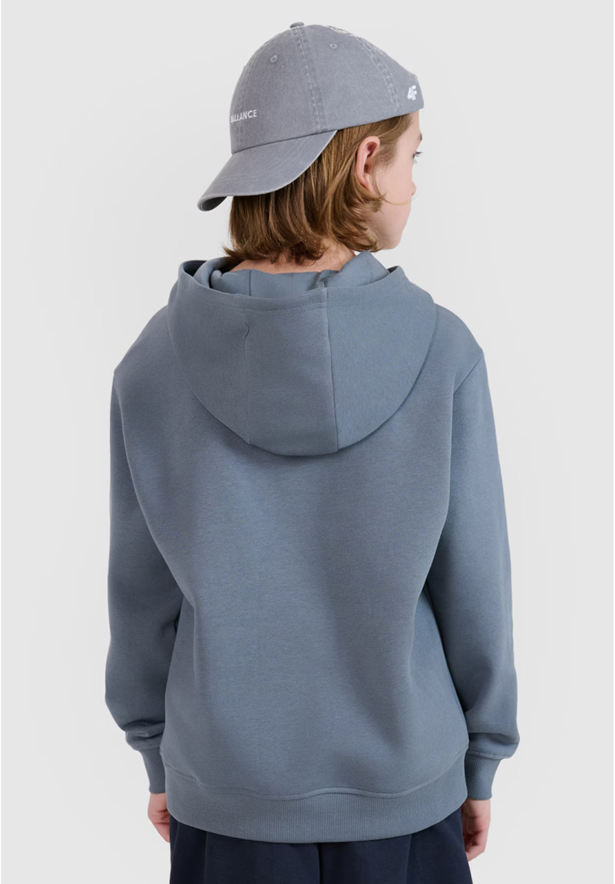 Bluza Chłopięca 4F Dresowa z Kapturem Oversize Turkusowa 4FJWSS25TSWSM1852