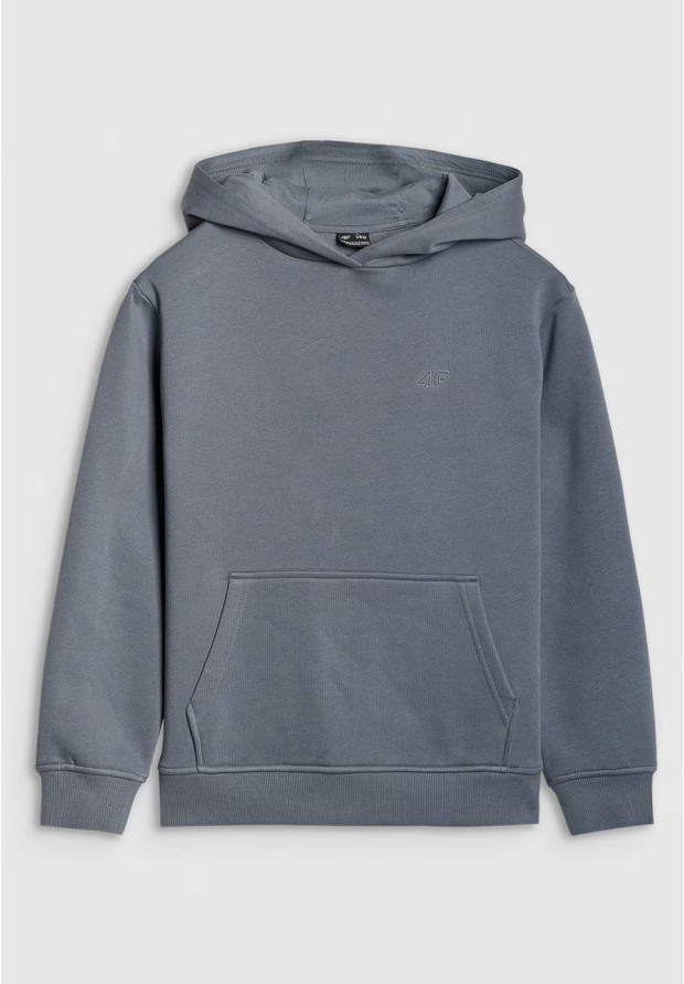 Bluza Chłopięca 4F Dresowa z Kapturem Oversize Turkusowa 4FJWSS25TSWSM1852