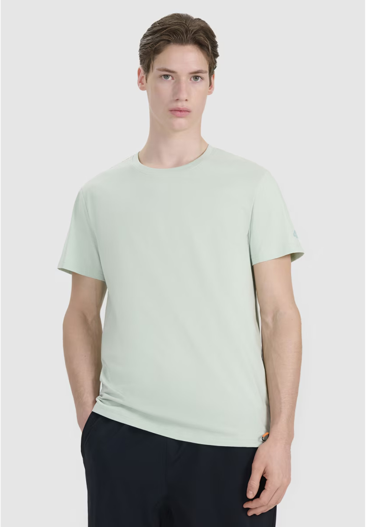 Koszulka Męska 4F T-shirt Z Nadrukiem Regular Miętowa 4FWSS25TTSHM2239