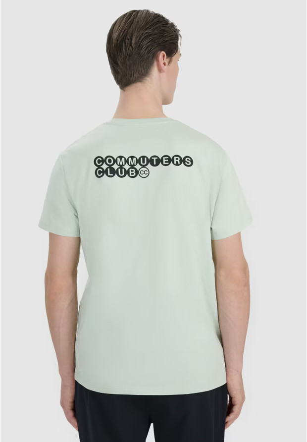 Koszulka Męska 4F T-shirt Z Nadrukiem Regular Miętowa 4FWSS25TTSHM2239