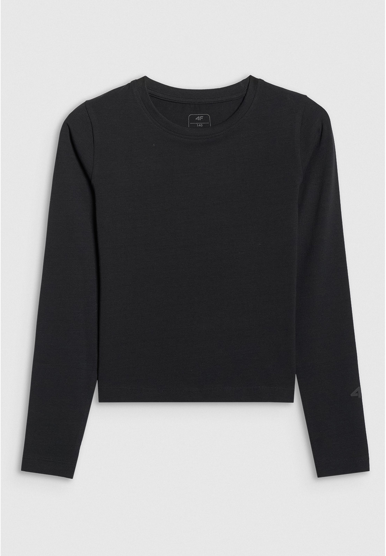Longsleeve Dziewczęcy 4F Regular Koszulka Z Długim Rękawem Czarna 4FJWAW25TLONF512