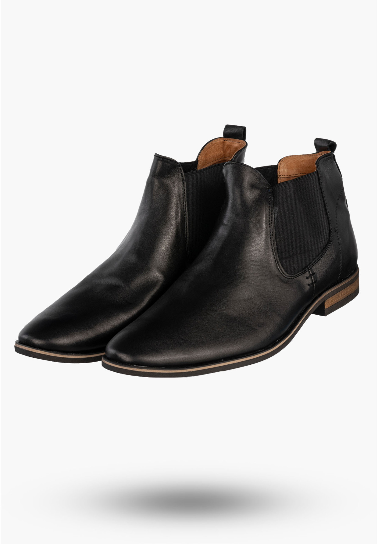 Botki Męskie Skórzane Sztyblety Buty Eleganckie Zimowe Czarne Dragonet M562BC