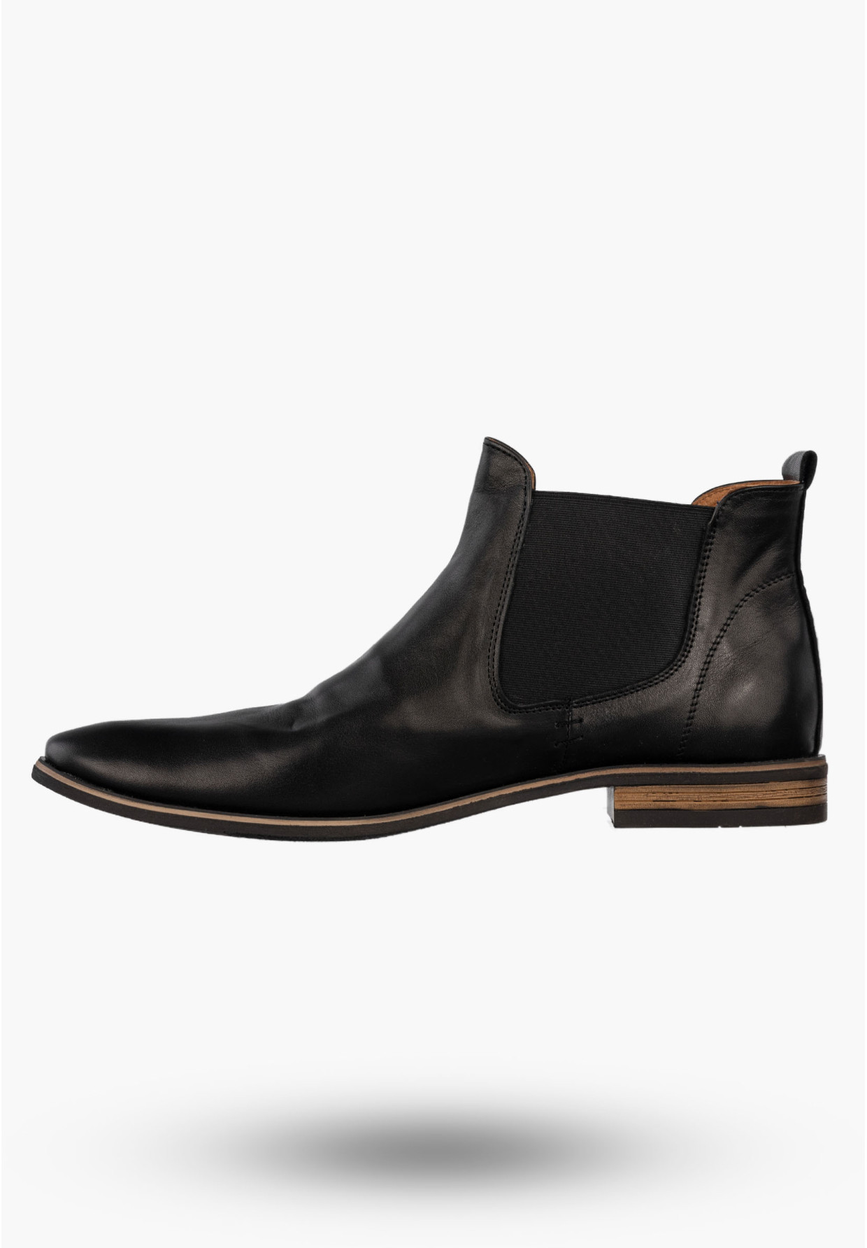 Botki Męskie Skórzane Sztyblety Buty Eleganckie Zimowe Czarne Dragonet M562BC
