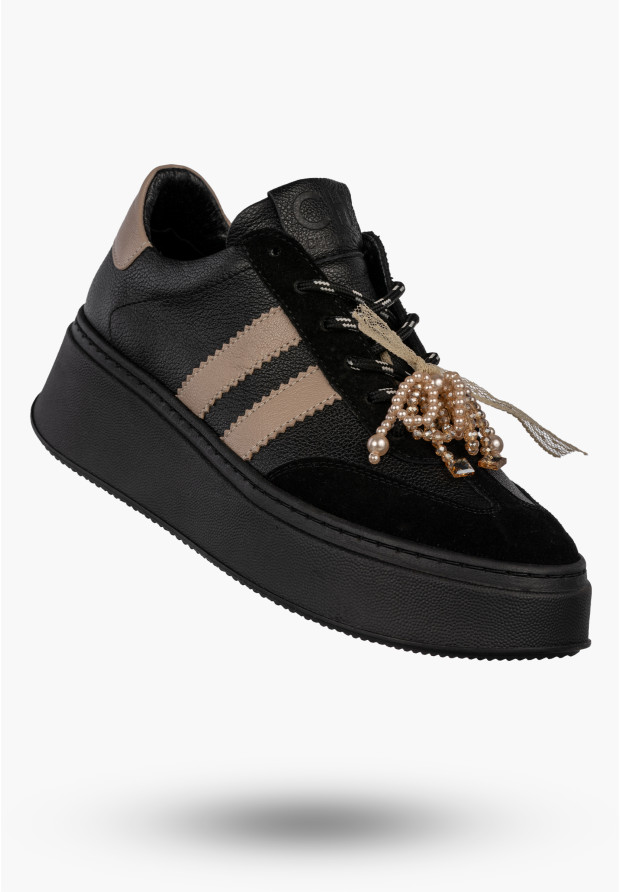 Czarne sneakersy damskie CheBello