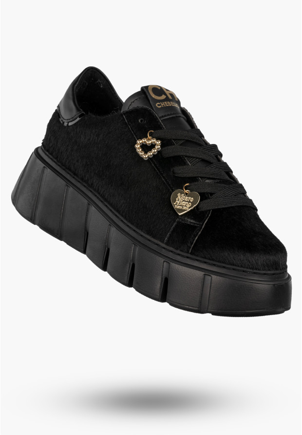Czarne sneakersy damskie CheBello