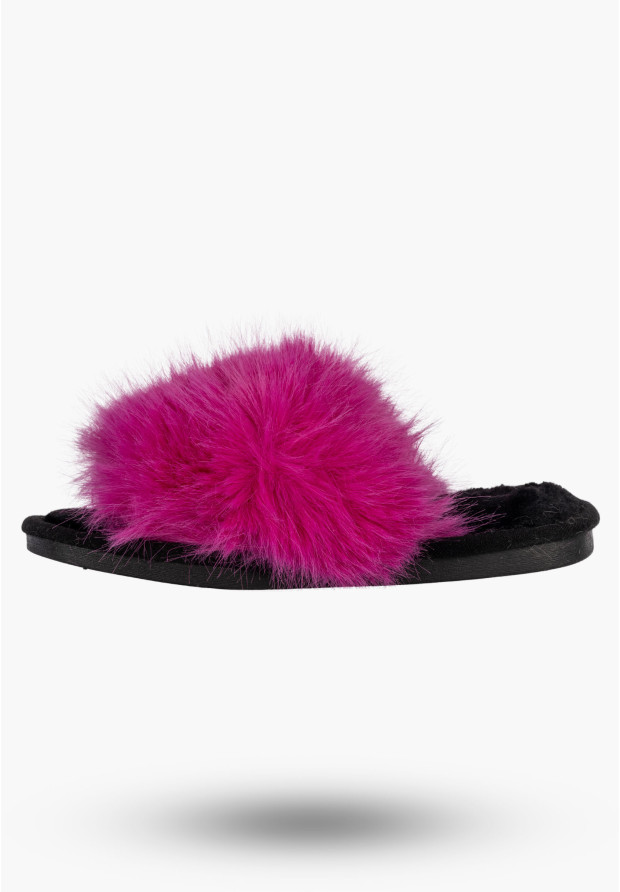 Klapki Damskie Z Futerkiem Na Co Dzień Lekkie Casual Stylowe Różowe