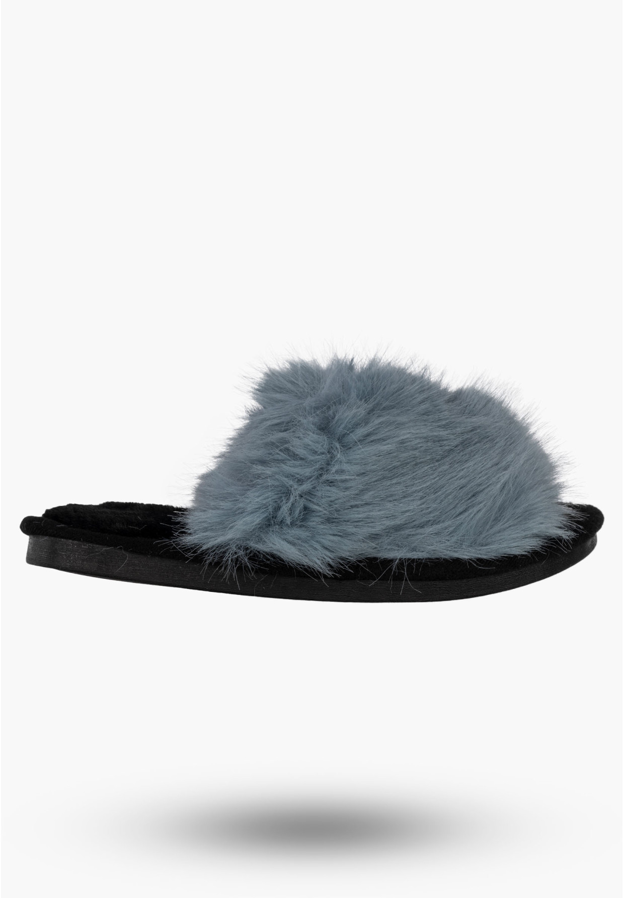 Klapki Damskie Z Futerkiem Na Co Dzień Lekkie Casual Stylowe Niebieskie