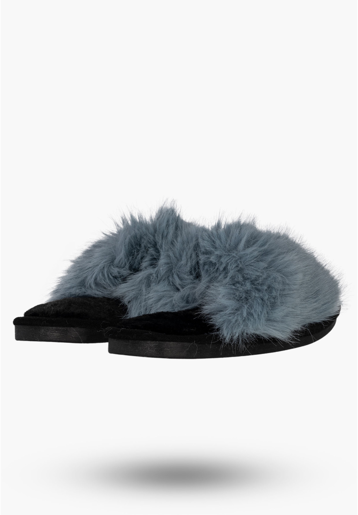 Klapki Damskie Z Futerkiem Na Co Dzień Lekkie Casual Stylowe Niebieskie