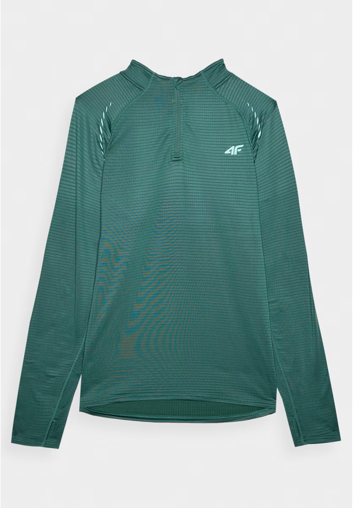 Bluza Męska 4F Do Biegania Szybkoschnąca Zielona 4FWAW24TFSWM410