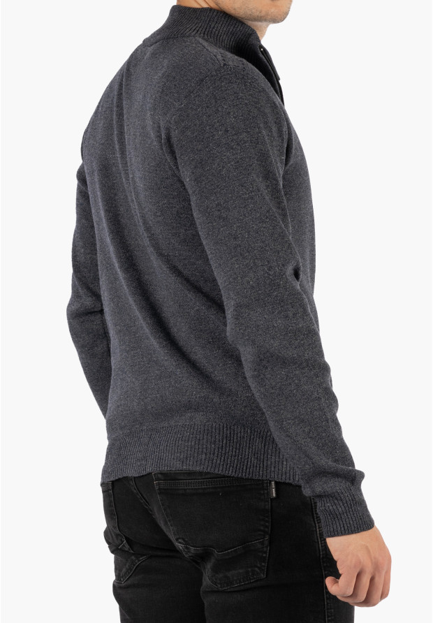 Sweter Męski Rozpinany Klasyczny Elegancki Wygodny na Zamek Granatowy MUST