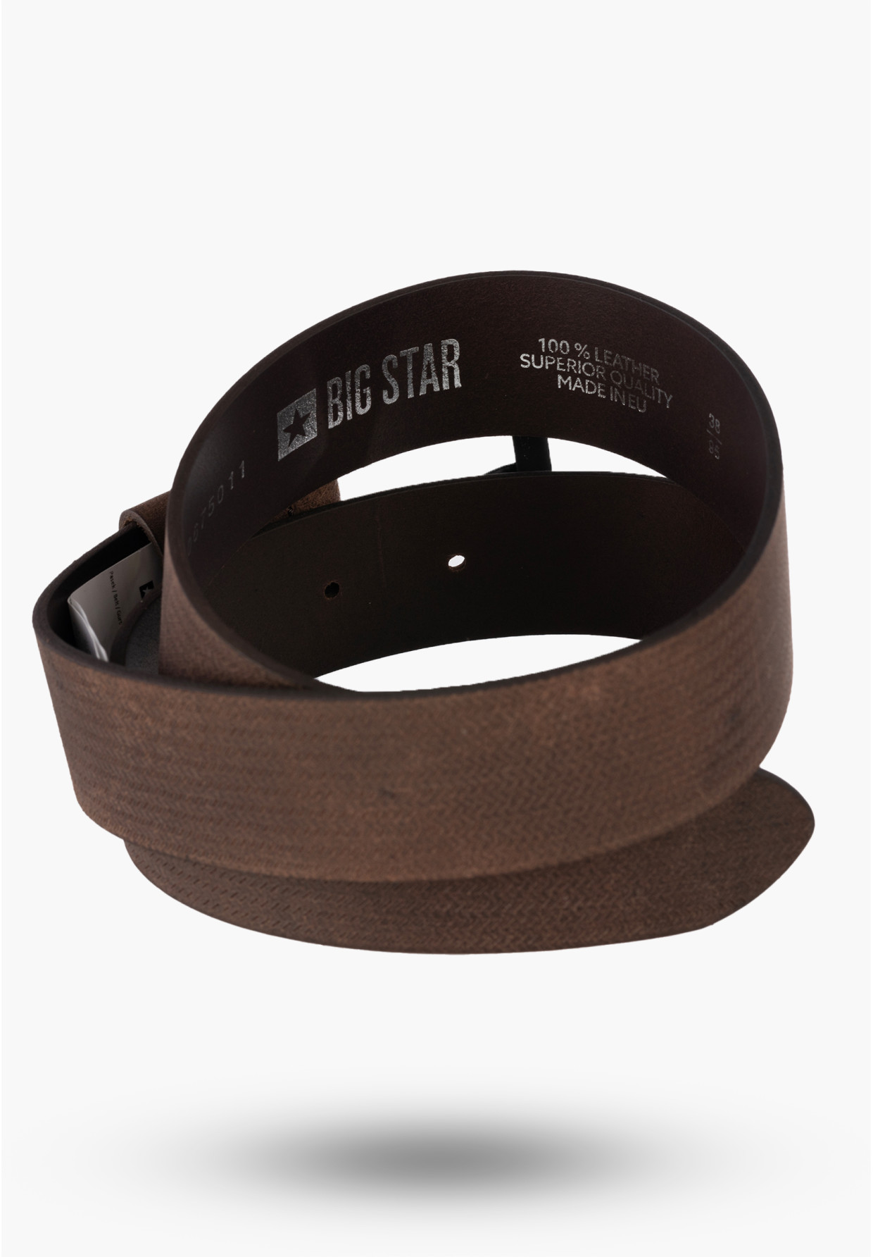 Pasek Męski BIG STAR Skórzany Pas Do Spodni Brązowy OO675011