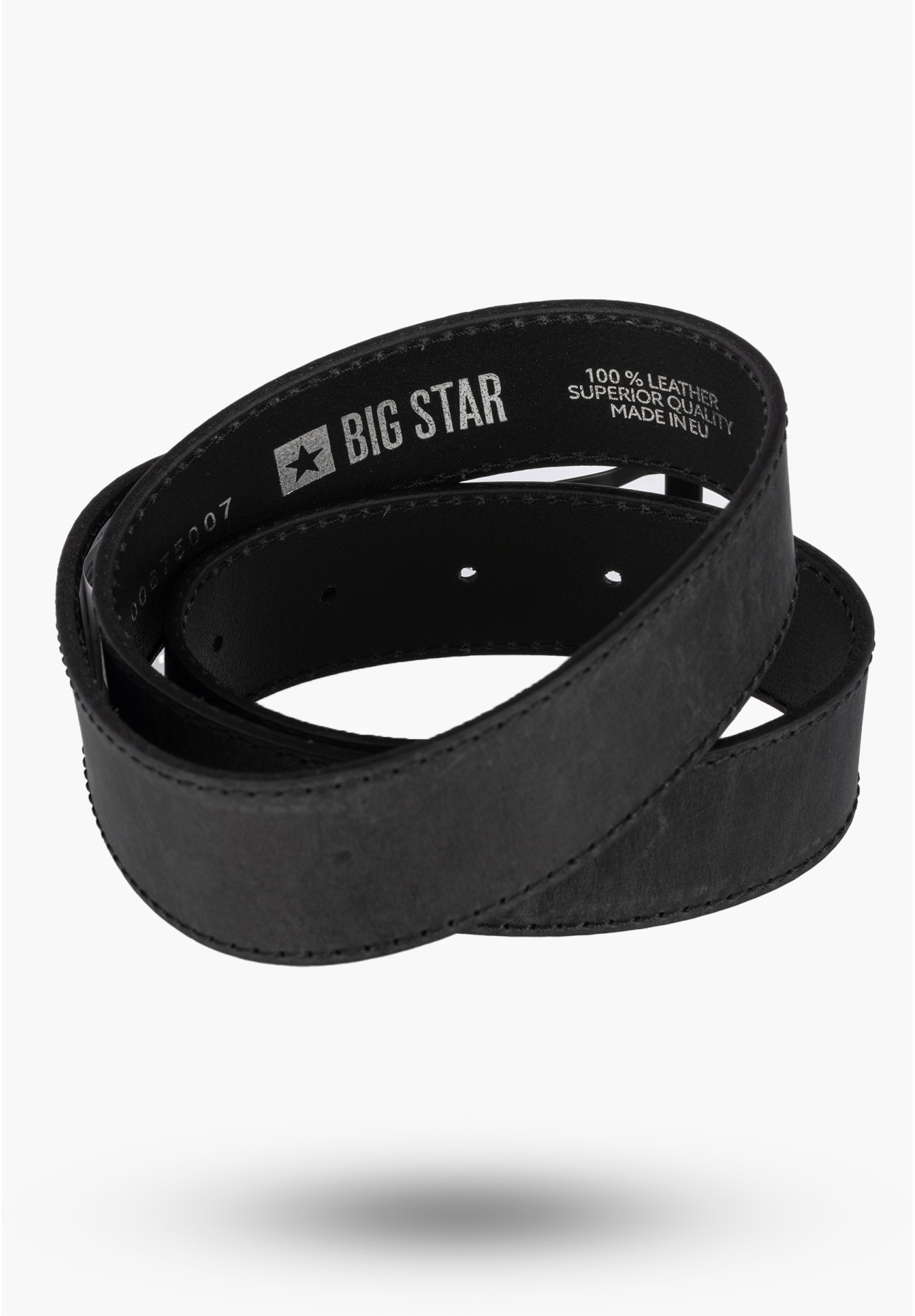 Pasek Męski BIG STAR Skórzany Pas Do Spodni Czarny OO675007