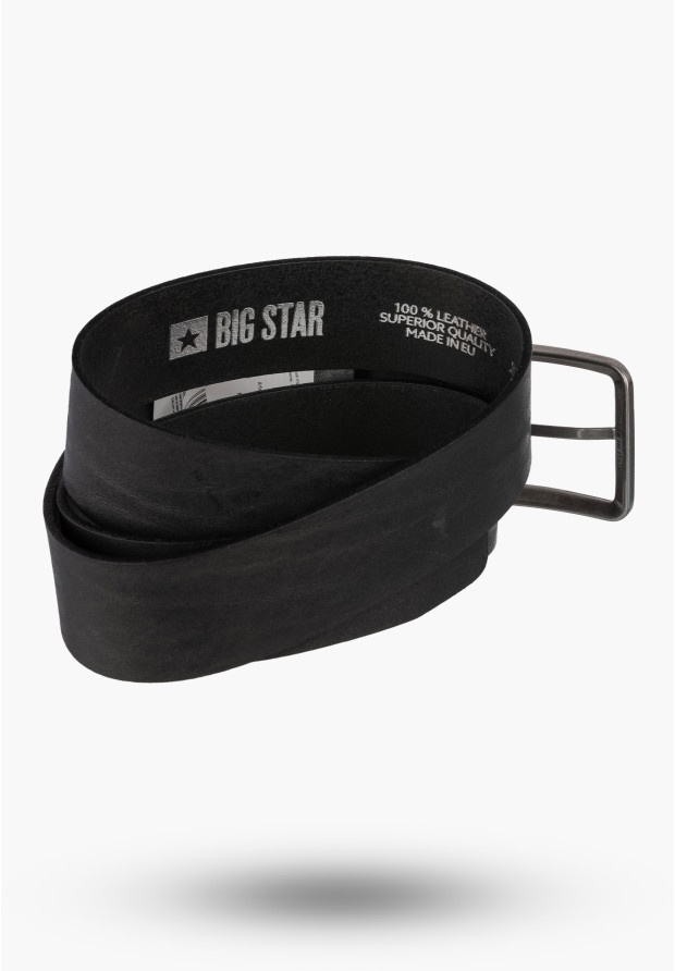 Pasek Męski BIG STAR Skórzany Pas Do Spodni Czarny MM675013