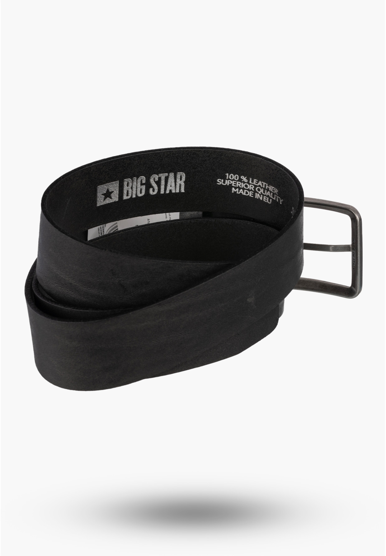 Pasek Męski BIG STAR Skórzany Pas Do Spodni Czarny MM675013