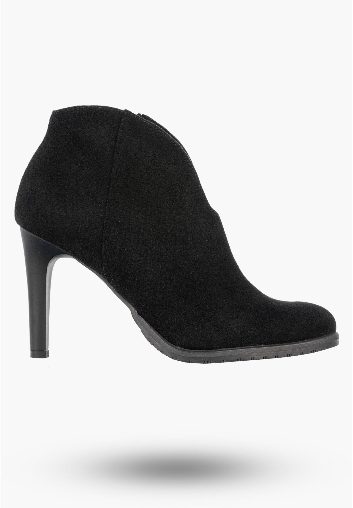 Botki Damskie Skórzane Eleganckie Buty Na Obcasie Zimowe Czarne Darex B361/1