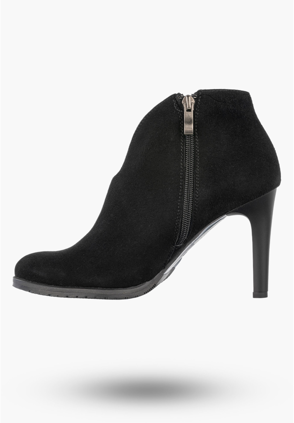 Botki Damskie Skórzane Eleganckie Buty Na Obcasie Zimowe Czarne Darex B361/1