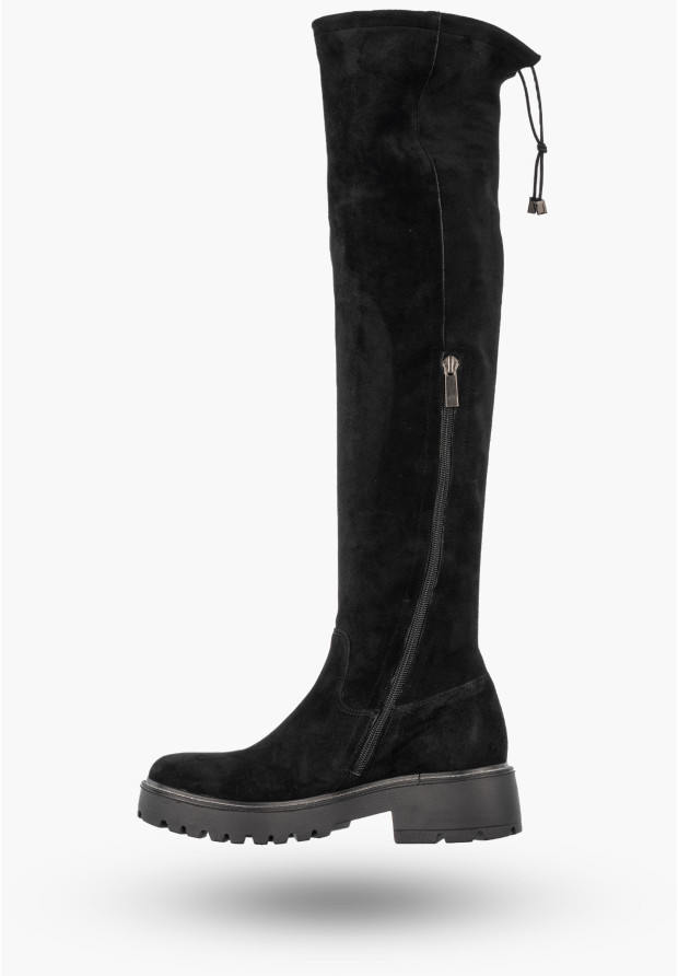 Kozaki Damskie Eleganckie Wysokie Ocieplane Buty Zimowe Czarne Lovsoka 210/4