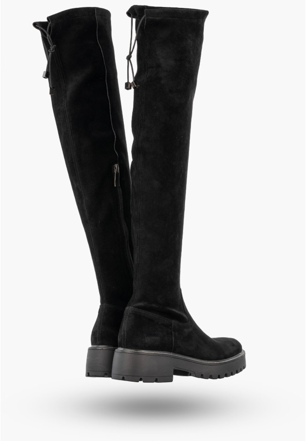 Kozaki Damskie Eleganckie Wysokie Ocieplane Buty Zimowe Czarne Lovsoka 210/4