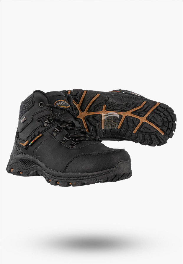 Buty Damskie Trekkingowe Sportowe Wysokie Za Kostkę Czarne Młodzieżowe