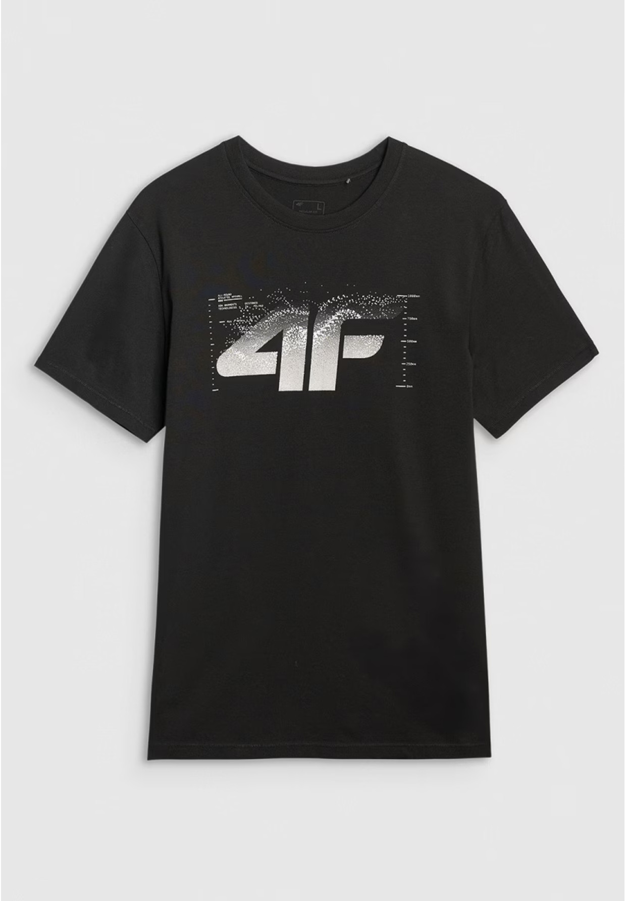 Koszulka Męska 4F T-shirt Z Nadrukiem Regular Czarna 4FWAW25TTSHM2359