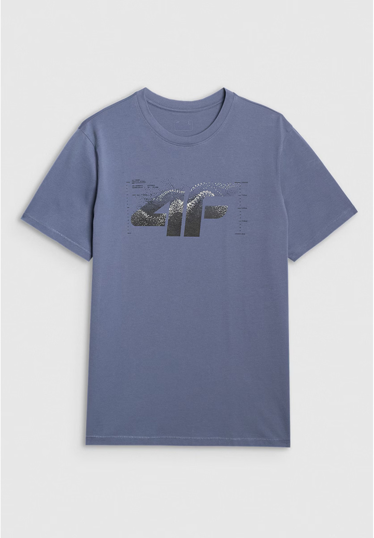 Koszulka Męska 4F T-shirt Z Nadrukiem Regular Denim 4FWAW25TTSHM2359
