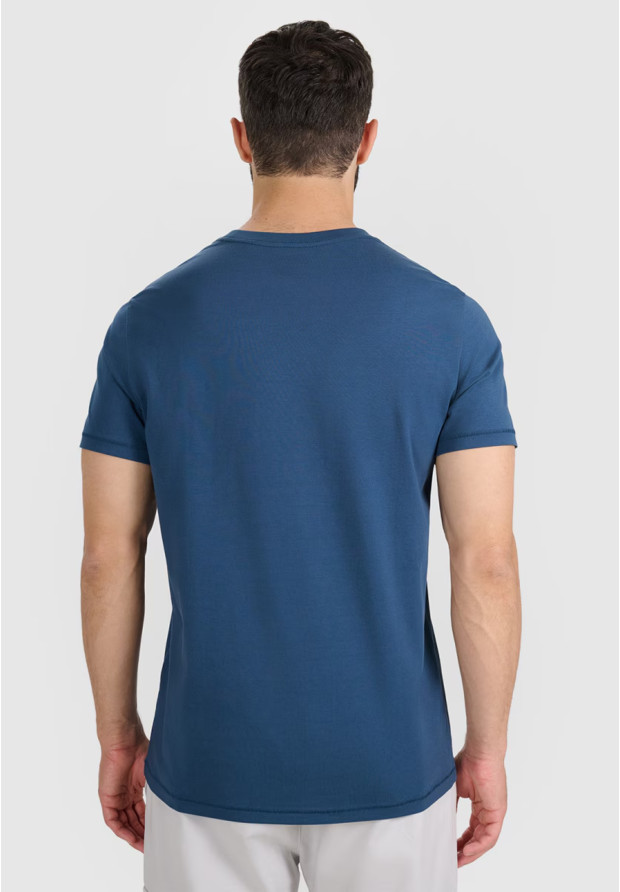 Koszulka Męska 4F T-shirt Z Nadrukiem Regular Turkusowa 4FWAW25TTSHM2359