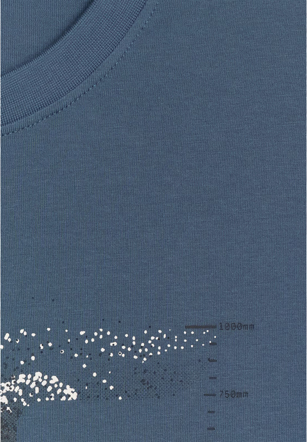 Koszulka Męska 4F T-shirt Z Nadrukiem Regular Turkusowa 4FWAW25TTSHM2359