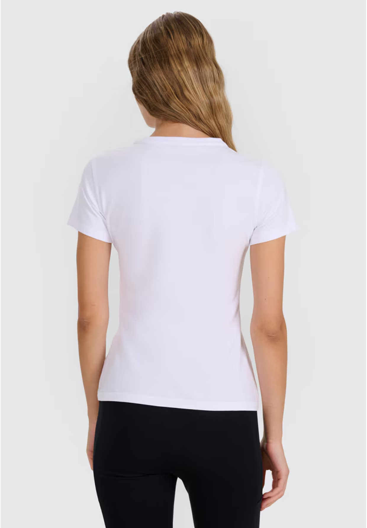 Koszulka Damska 4F T-shirt Slim Fit Gładki Biały 4FWMM00TTSHF2255