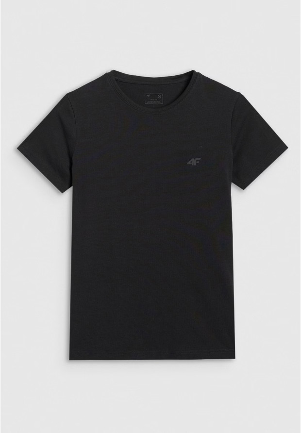 Koszulka Damska 4F T-shirt Slim Fit Gładki Czarna 4FWMM00TTSHF2255