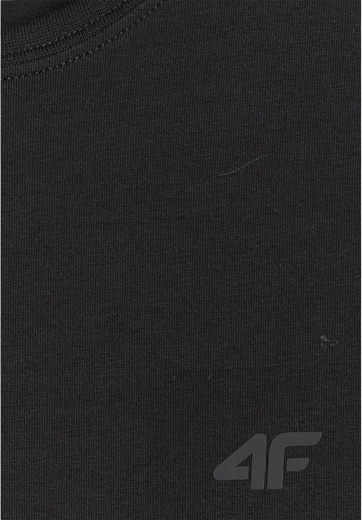 Koszulka Damska 4F T-shirt Slim Fit Gładki Czarna 4FWMM00TTSHF2255
