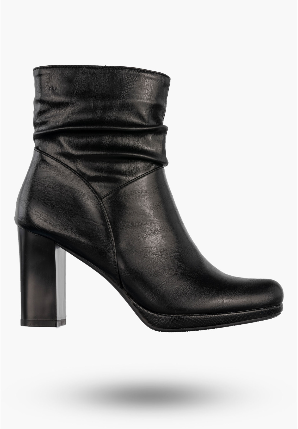 Botki Damskie Ekoskóra Buty Na Słupku Eleganckie Czarne Jezzi