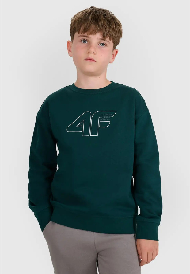 Zielona bluza chłopięca 4F z logo