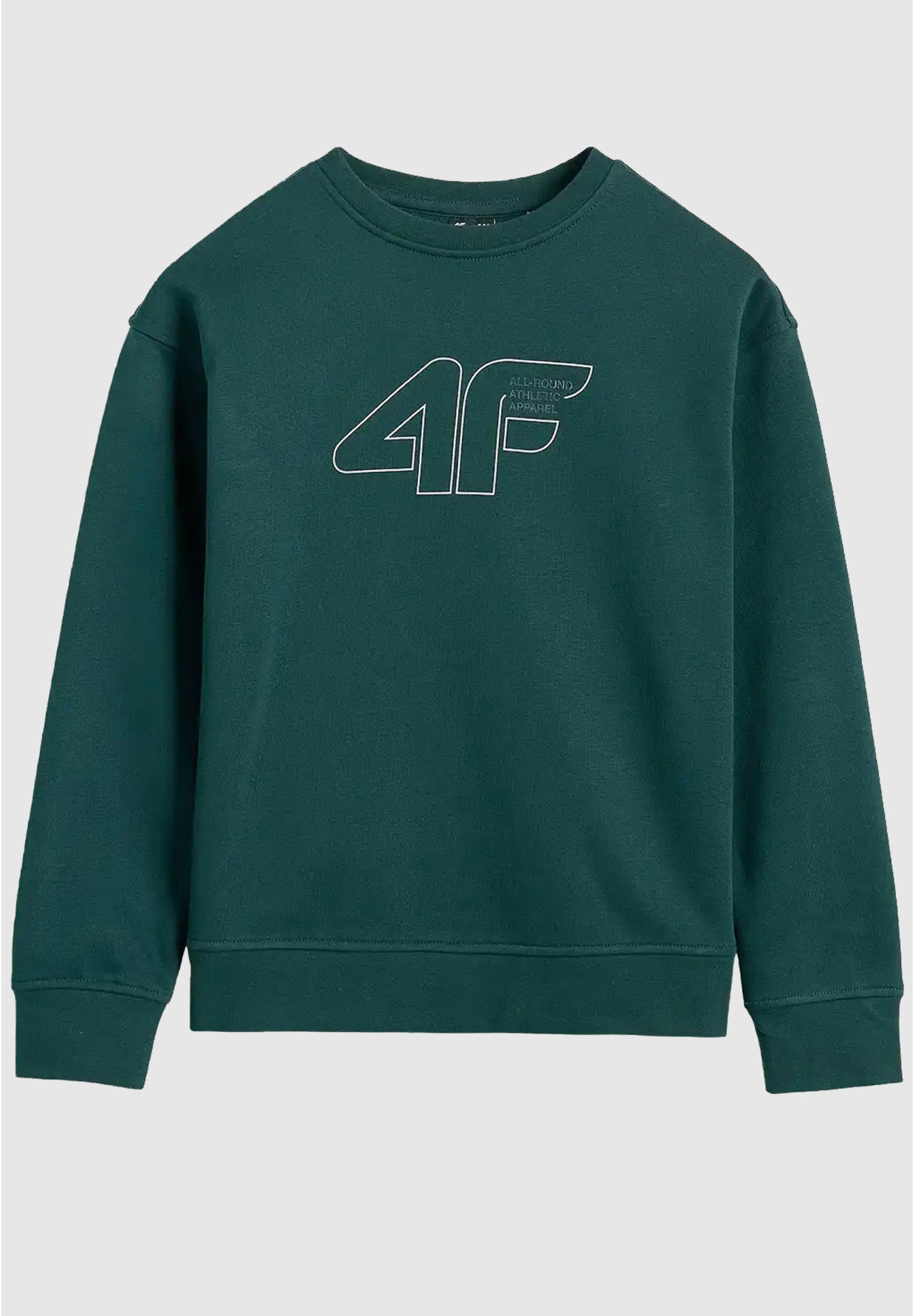 Bluza Chłopięca 4F Regular Ocieplana Dresowa Morska Zieleń 4FJWAW25TSWSM1960