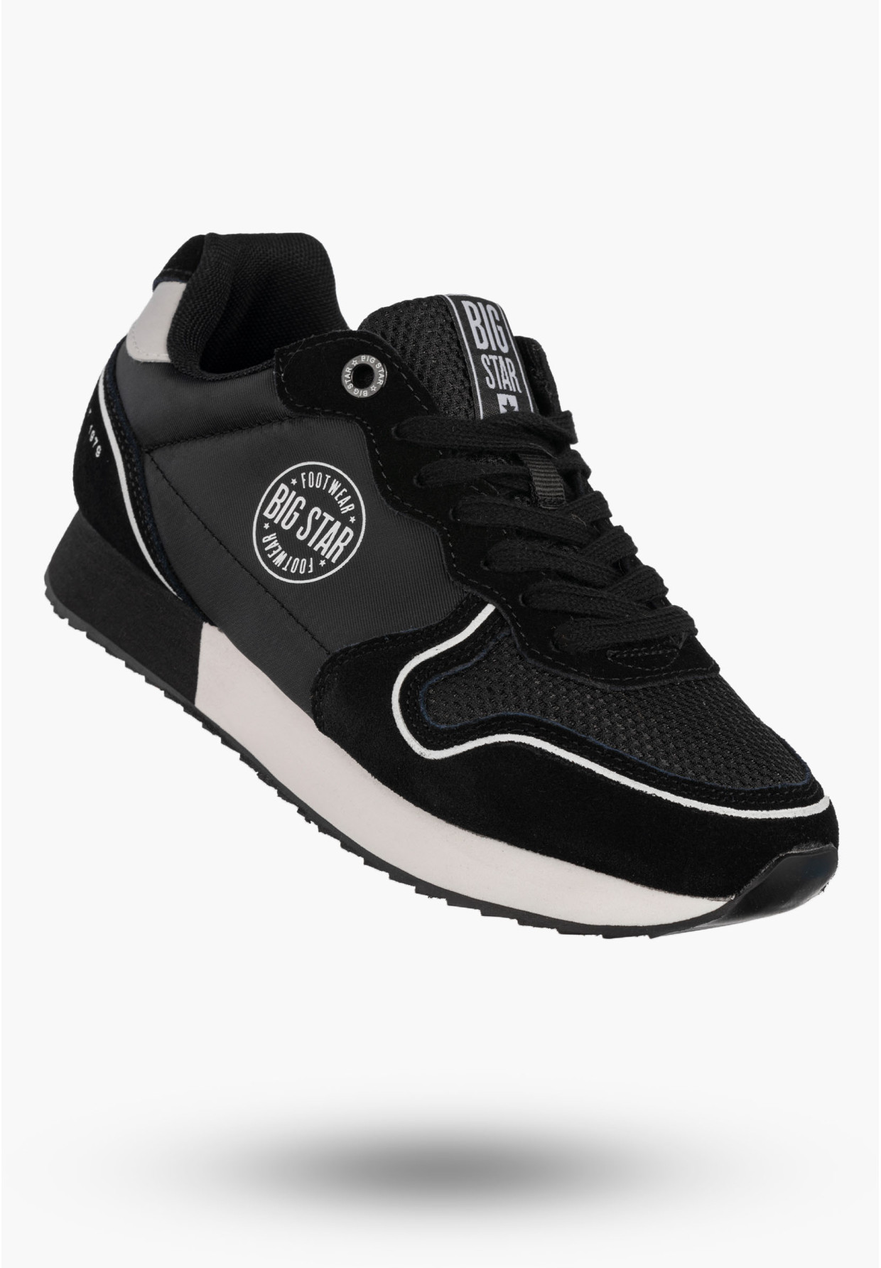 Sneakersy Damskie BIG STAR Buty Sportowe Półbuty Czarne JJ274279