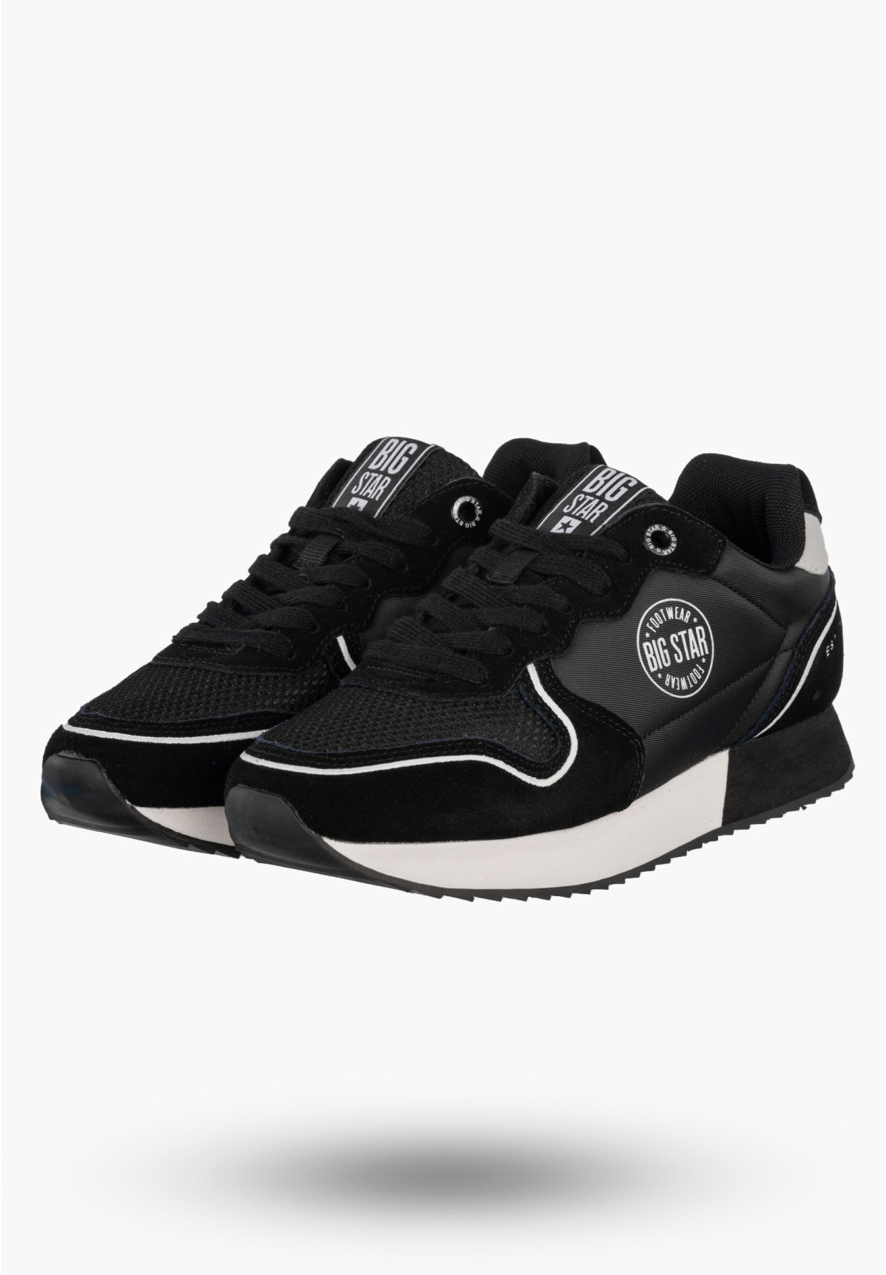 Sneakersy Damskie BIG STAR Buty Sportowe Półbuty Czarne JJ274279