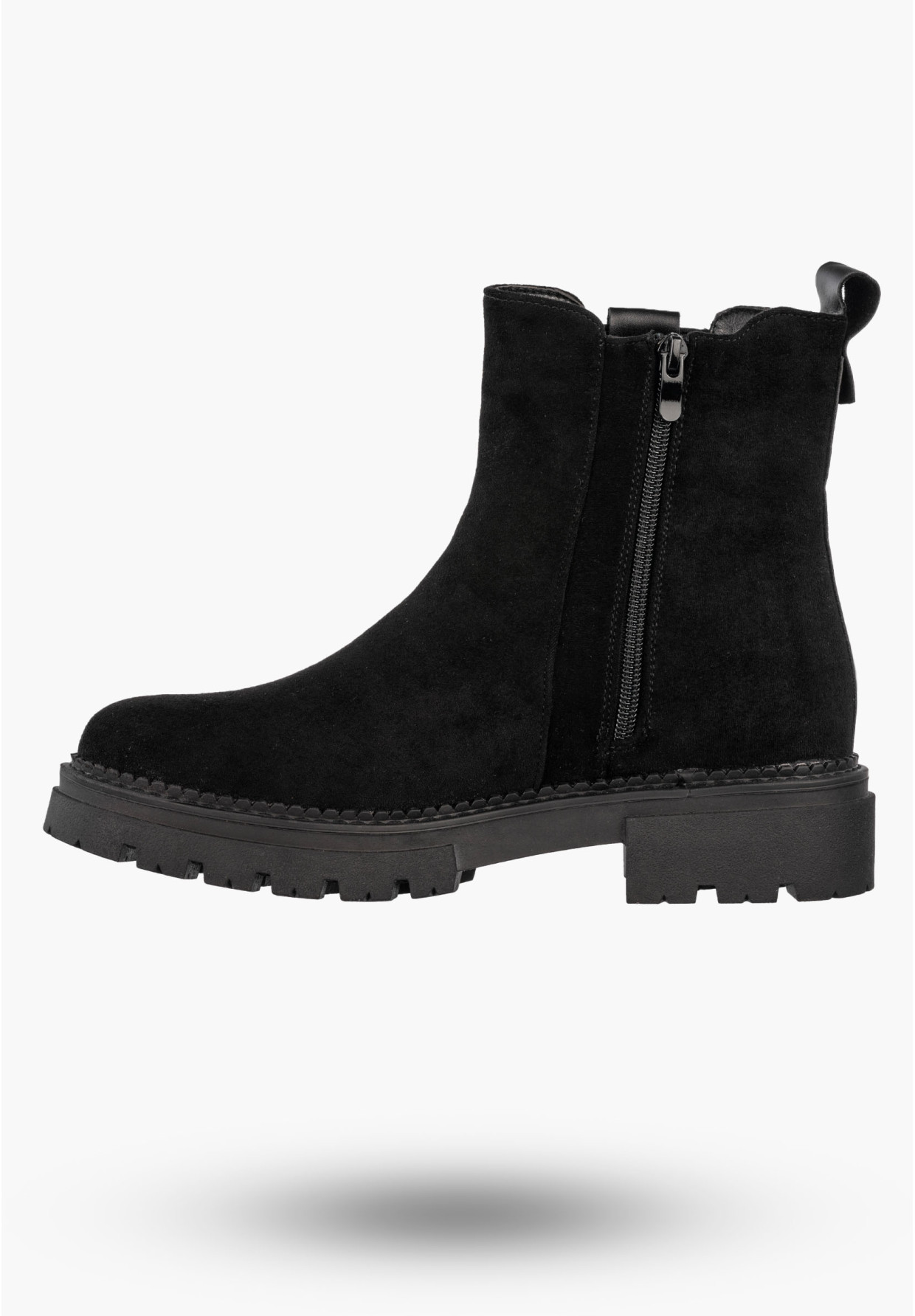 Botki Damskie Buty Ocieplane Na Zimę Stylowe Czarne Jezzi 22BT35-5072
