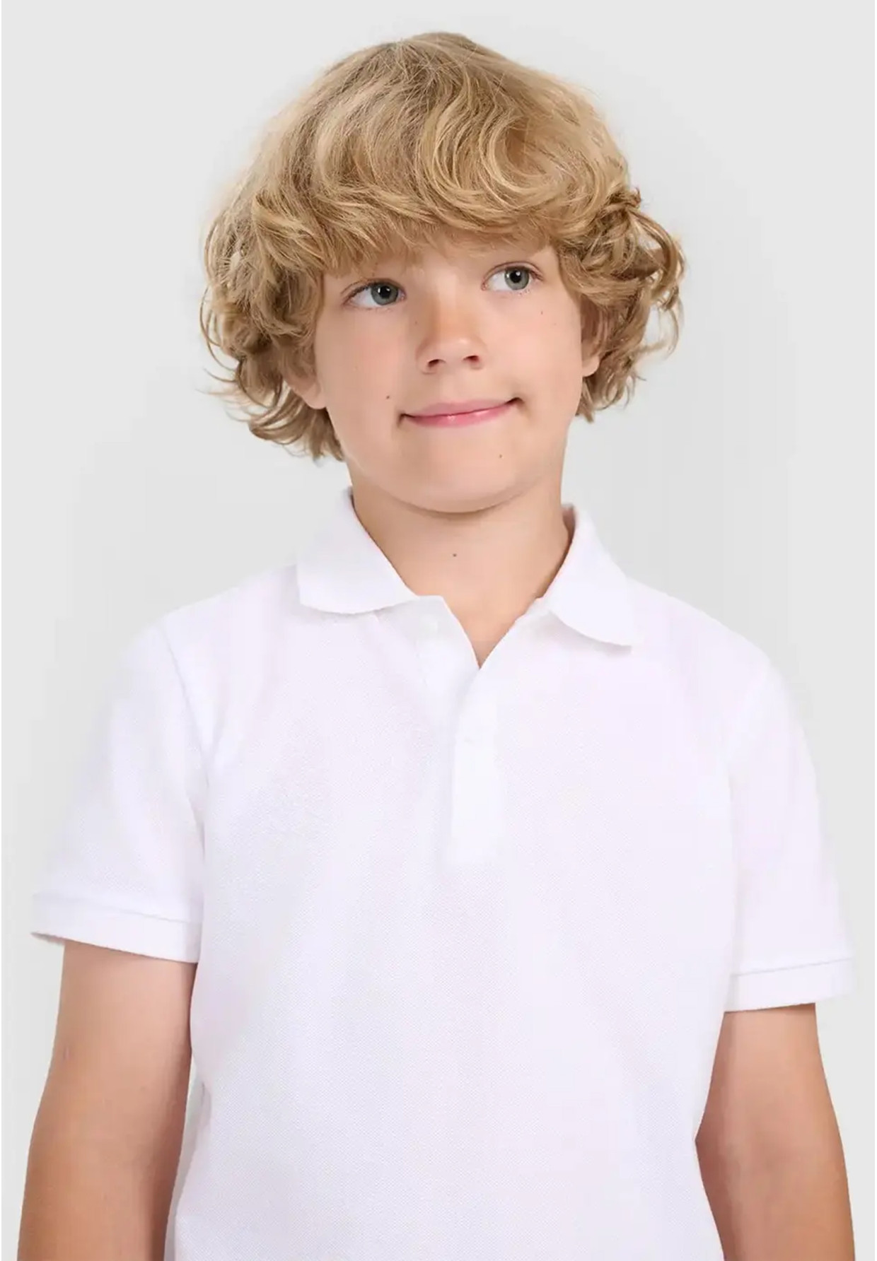 Koszulka Chłopięca 4F T-shirt Polo Z Kołnierzem Biały 4FJWAW25TPTSM614