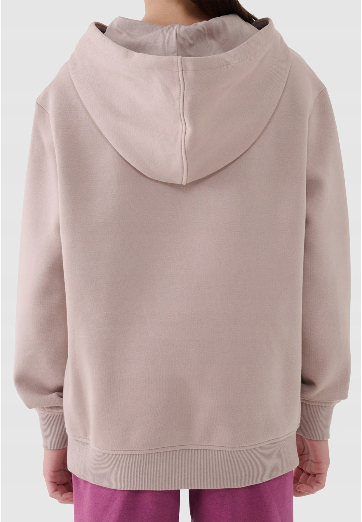 Bluza Dziewczęca 4F Basic z Kapturem Regular Beżowa 4FJWSS25TSWSF1953