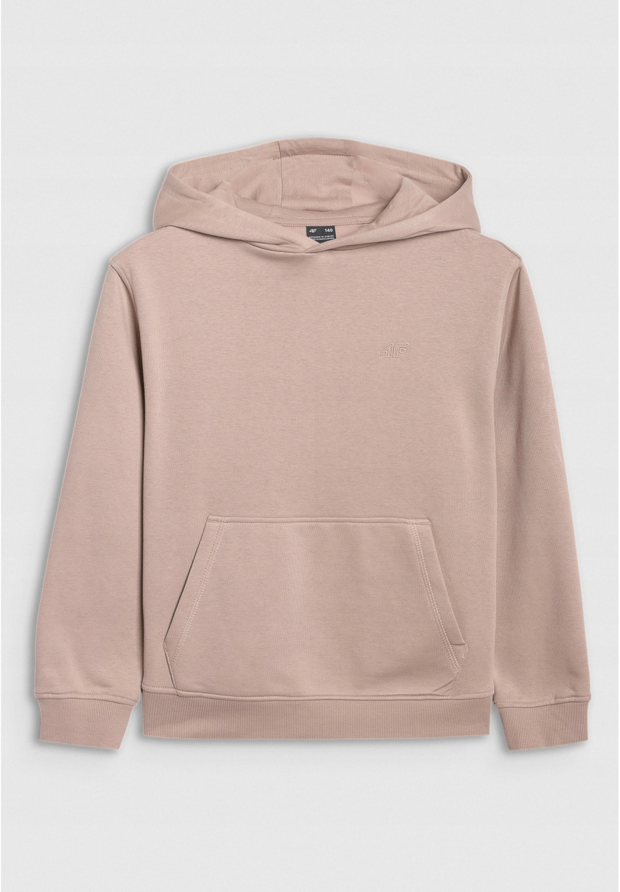 Bluza Dziewczęca 4F Basic z Kapturem Regular Beżowa 4FJWSS25TSWSF1953
