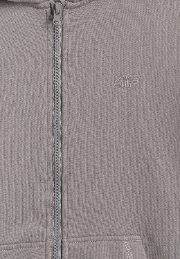 Bluza Chłopięca 4F Dresowa z Kapturem Rozpinana Antracyt 4FJWAW25TSWSM1944