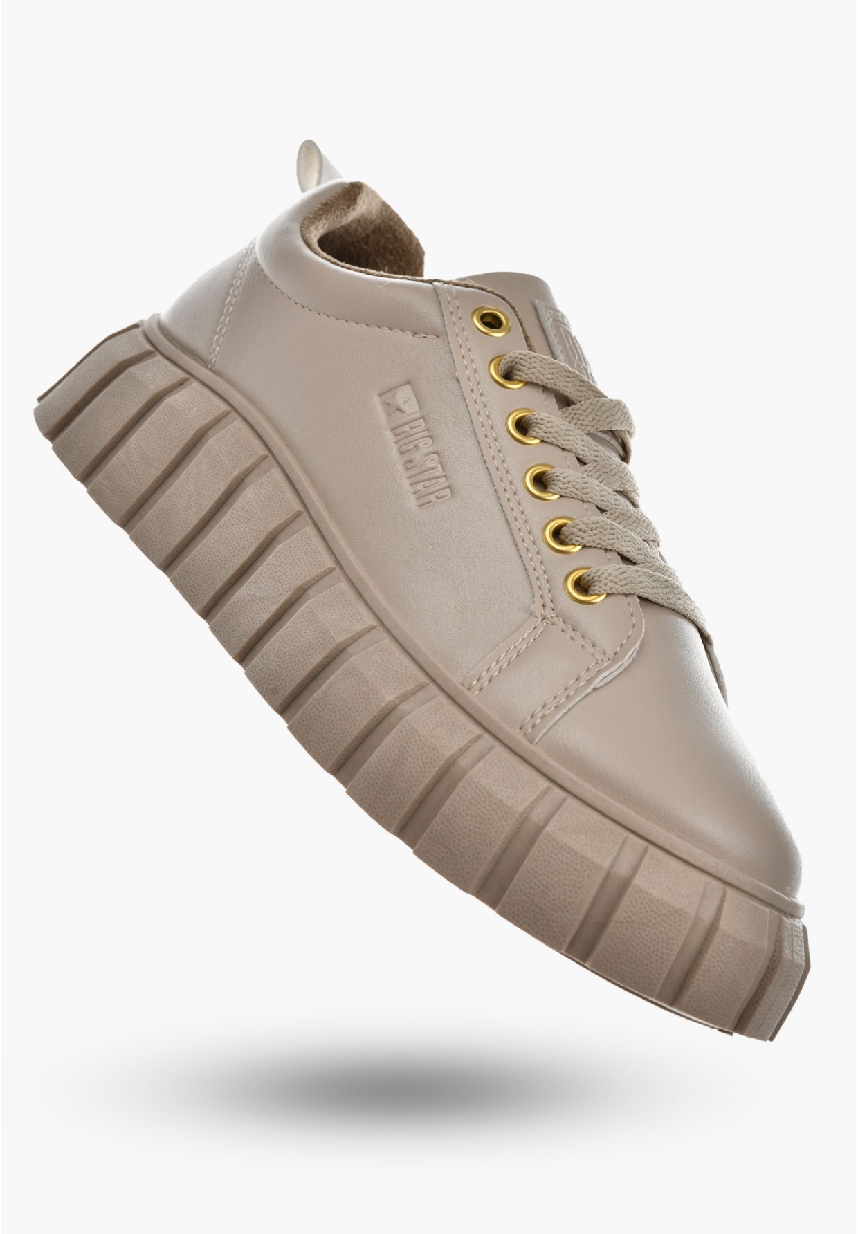Sneakersy BIG STAR Damskie Beżowe MM274618