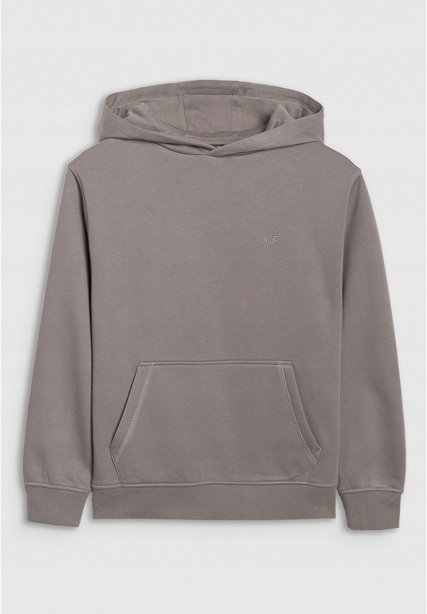 Bluza Chłopięca 4F Dresowa z Kapturem Basic Antracyt 4FJWAW25TSWSM1945