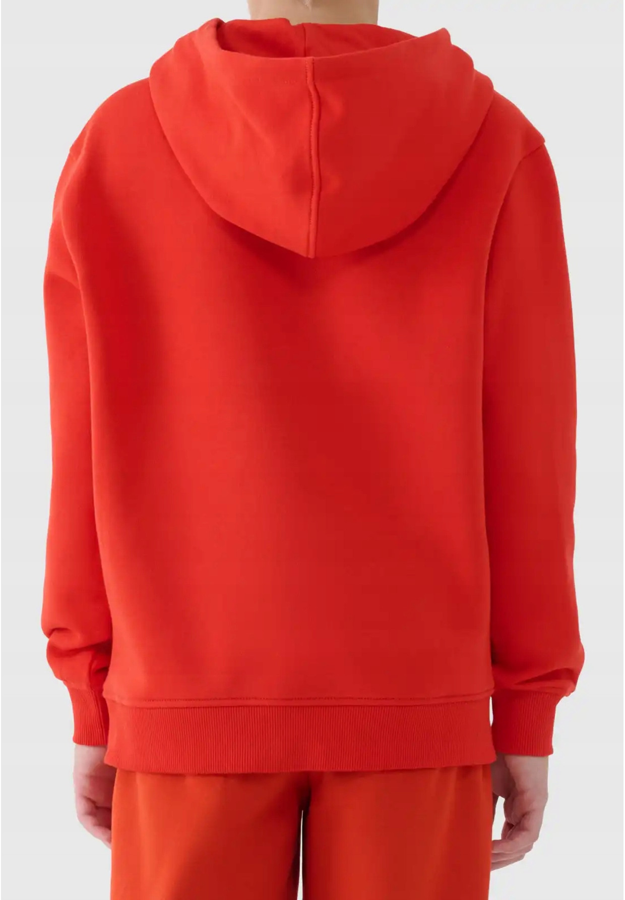 Bluza Chłopięca 4F Dresowa z Kapturem Basic Czerwona 4FJWAW25TSWSM1945
