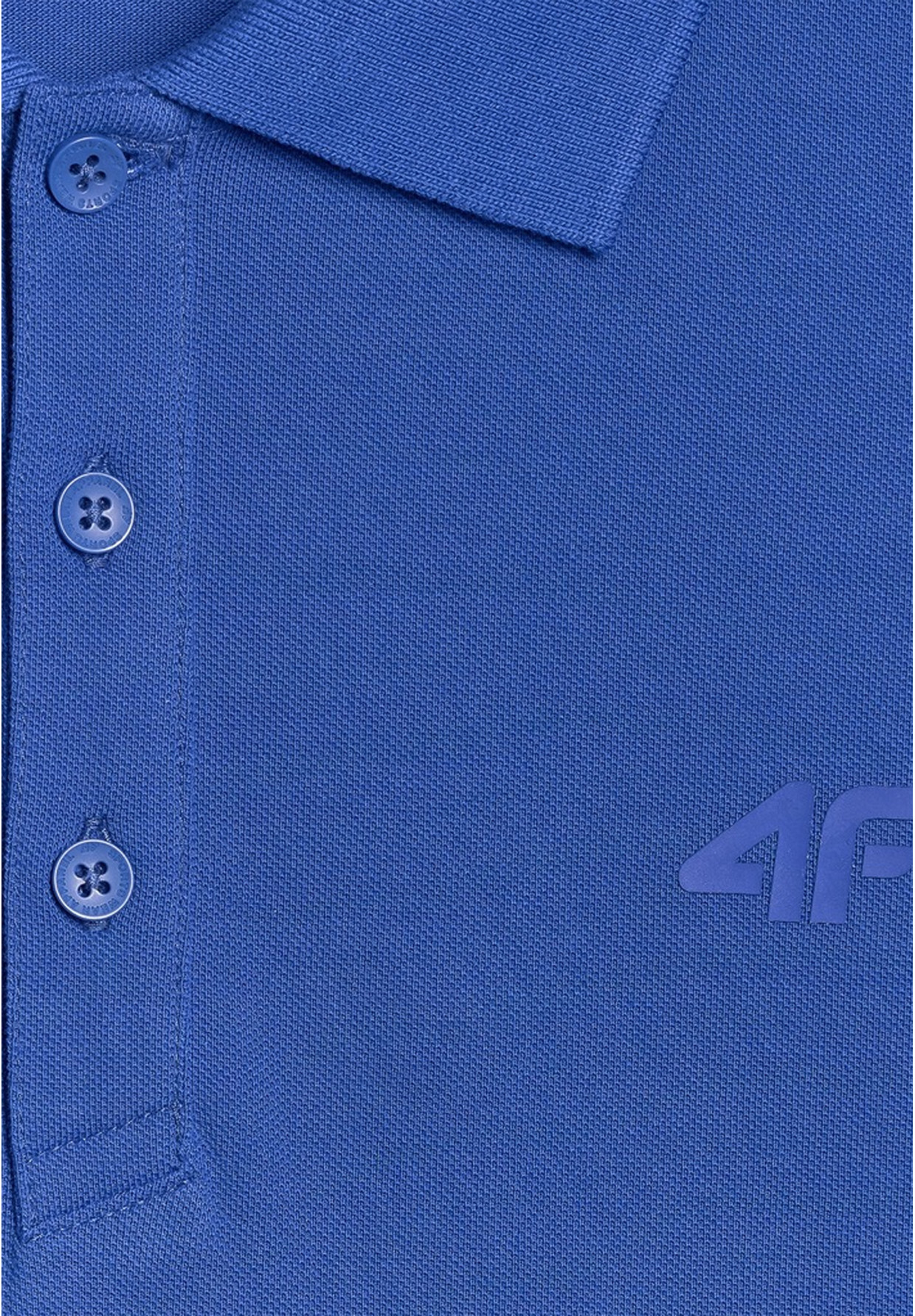 Koszulka Polo Męska 4F Regular Z Kołnierzem Kobalt 4FWAW25TPTSM555