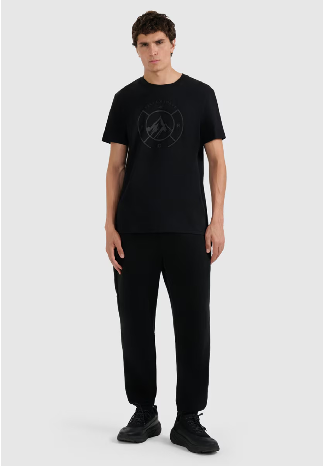 Koszulka Męska 4F T-shirt Z Nadrukiem Regular Czarna 4FWAW25TTSHM3138