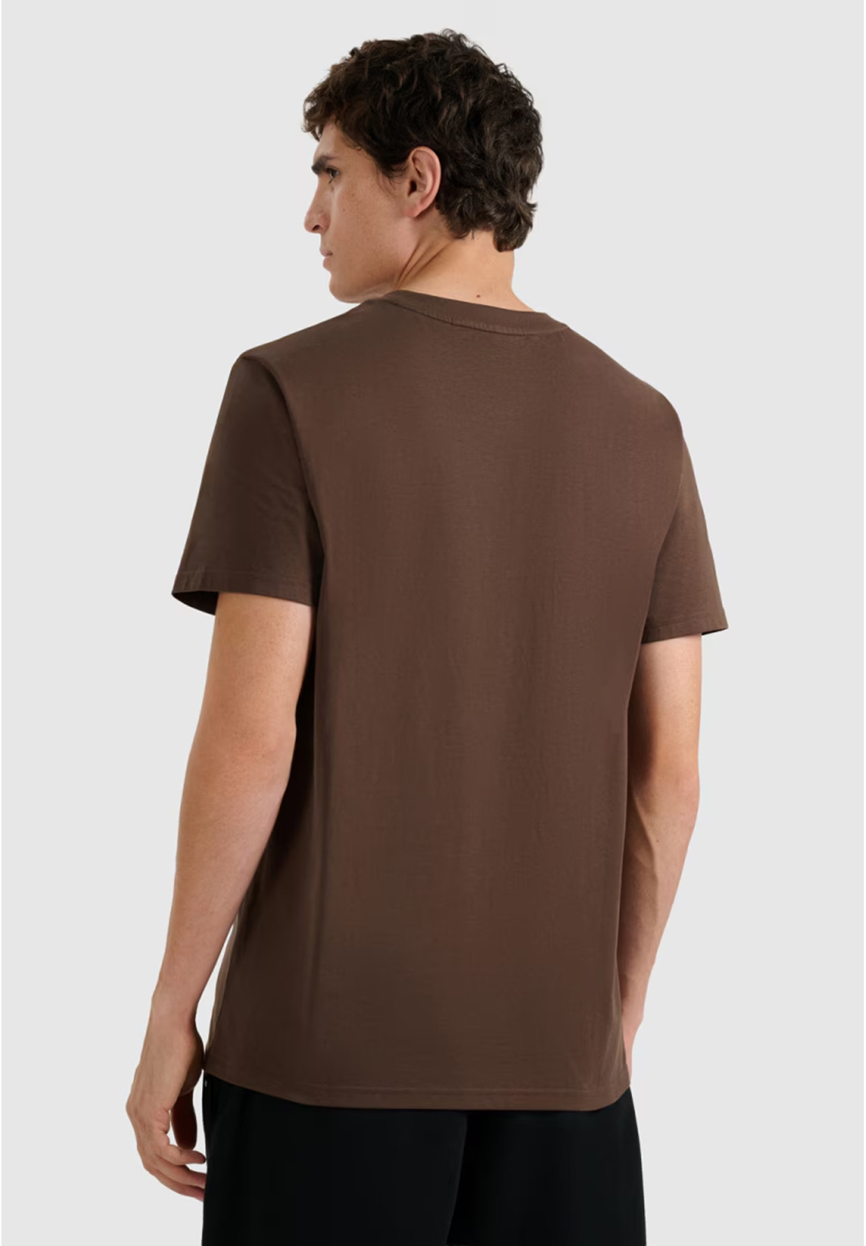 Koszulka Męska 4F T-shirt Z Nadrukiem Regular Brązowa 4FWAW25TTSHM3138